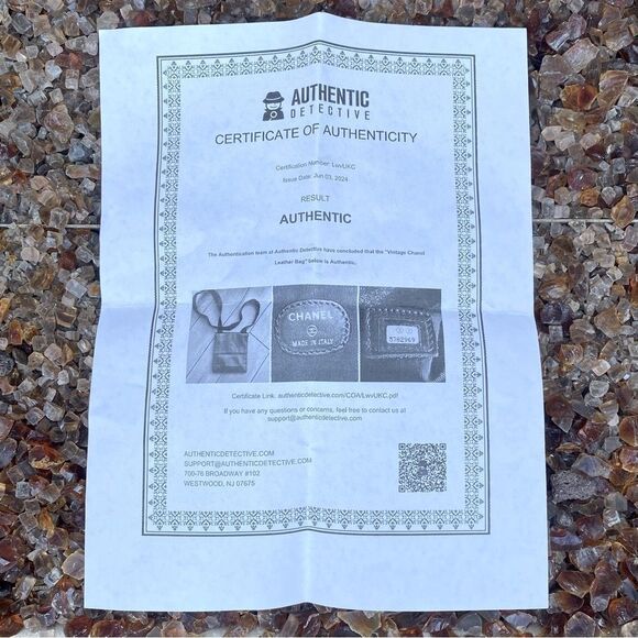 Vintage Chanel Metalic Brown Leather Flap Messenger CrossbodyBag w/COA & Card - Picture 12 of 15